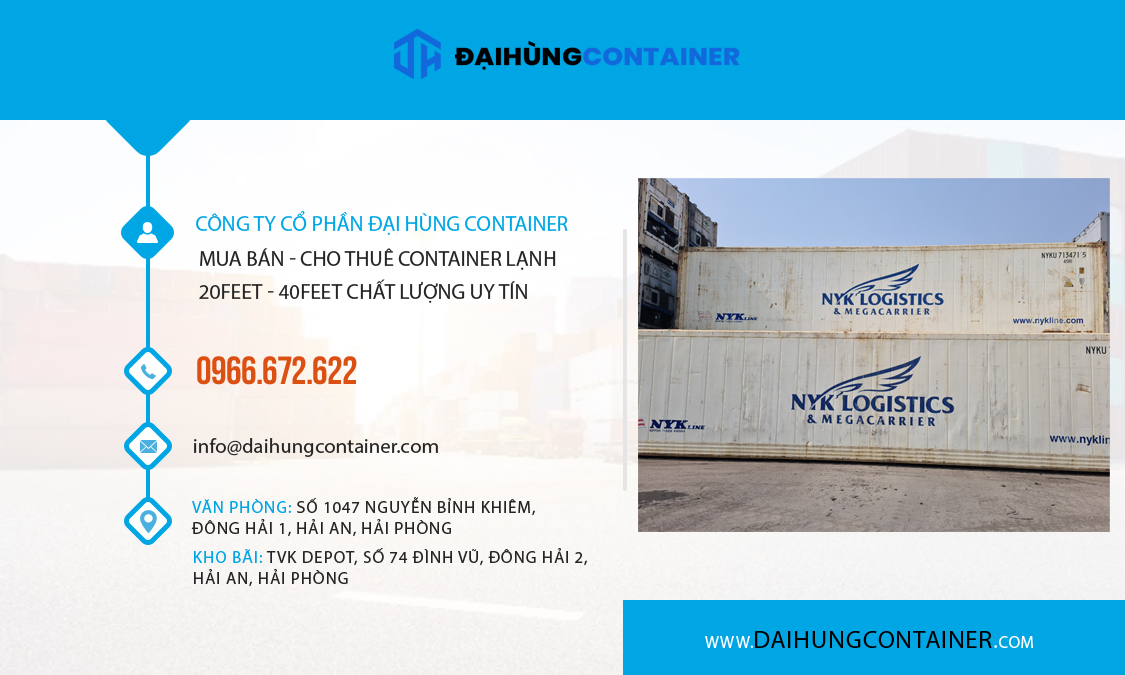 Đại Hùng Container Bán container lạnh 20ft, 40ft chất lượng giá rẻ nhất miền Bắc