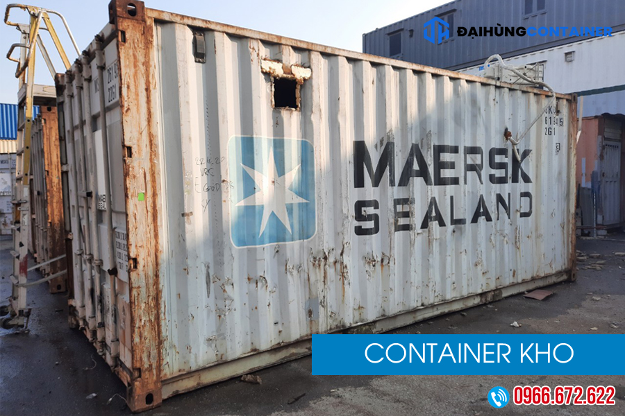Container kho được sử dụng làm nhà kho chứa hàng hóa, sản phẩm, dụng cụ