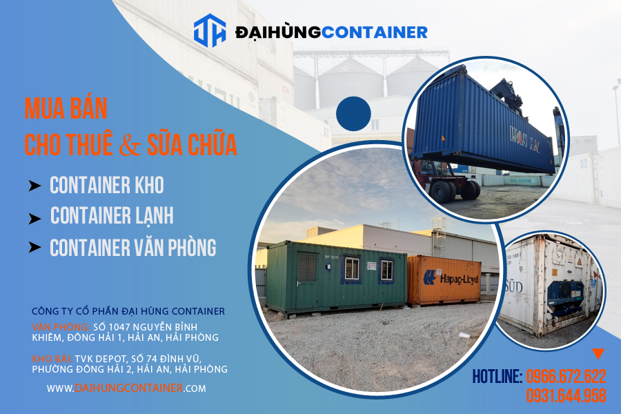 Đại Hùng Container chuyên mua bán, cho thuê container cũ giá rẻ tại Miền Bắc